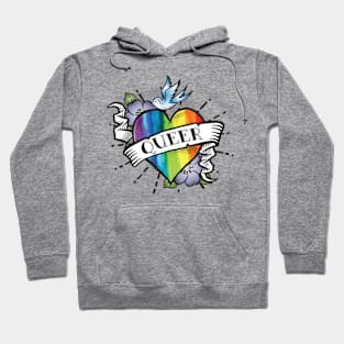 Queer Heart Tattoo Hoodie